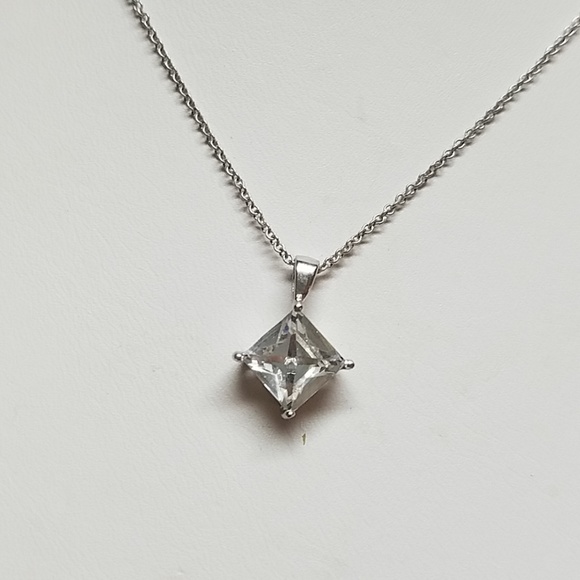 Sterling Silver Crystal Necklace - Picture 1 of 4